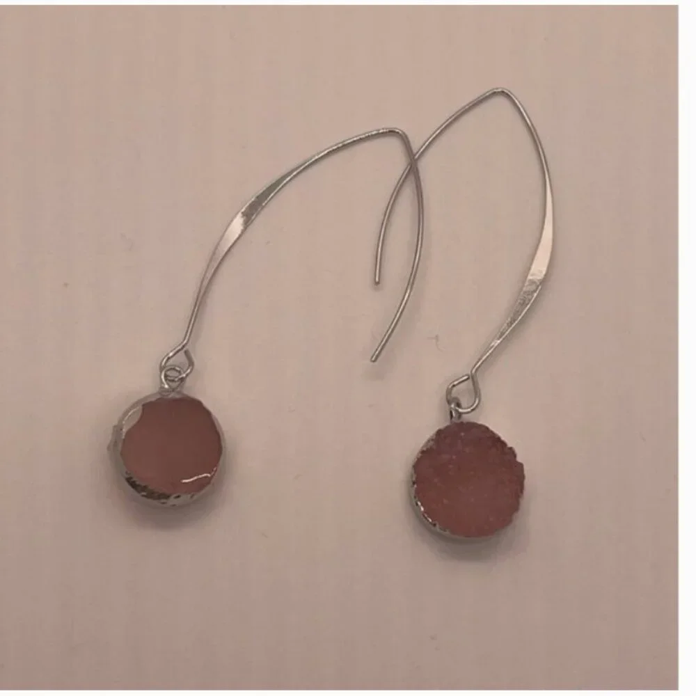 ⭐️❤️ FREE Stone Geo Geode Boho Peasant Hipster Hippie Pop Art Deco Chic Earrings